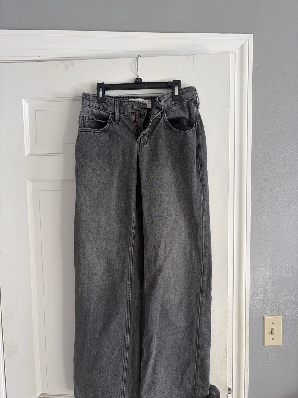 Hollister Grey Low Rise Baggy Jeans-00 Long